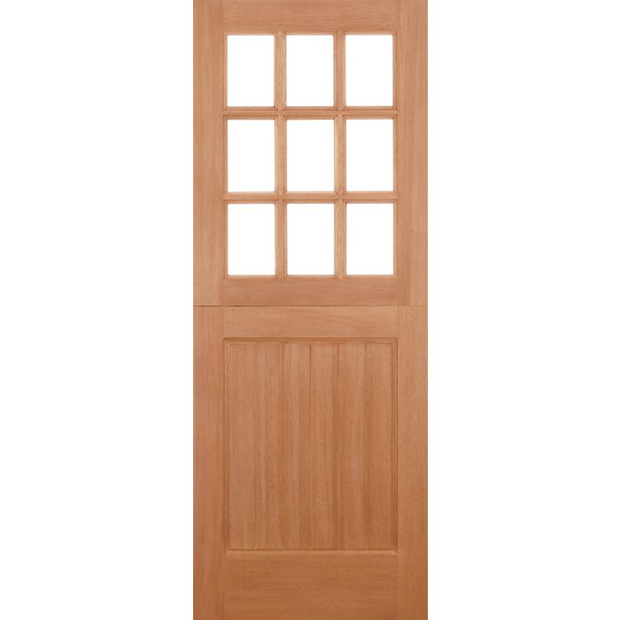 LPD Stable 9L Unglazed Straight Top M&T External Door 2032 x 813mm Unfinished Hardwood