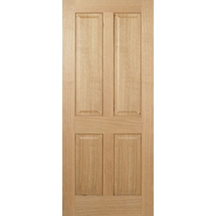 Regency Solid Core Internal Door - Unfinished - 4P 1981 x 762mm Oak OREG4P30