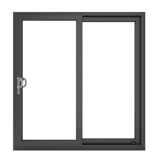 Crystal uPVC Sliding Patio (Left to Right) incl. 150mm Cill 2390 x 2090mm Clear - Grey External/White Internal