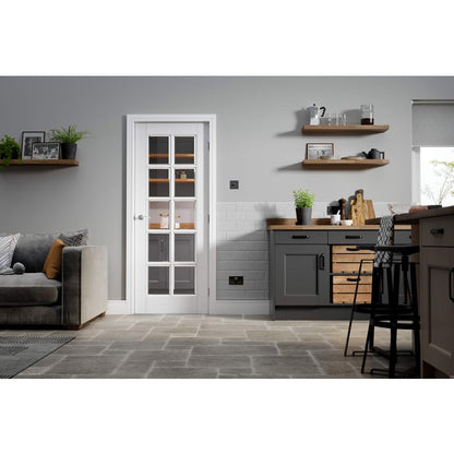 LPD Textured SA 10L Glazed Internal Door 1981 x 686mm Primed White Composite