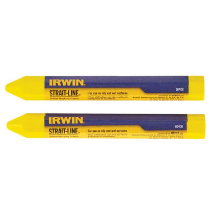 Irwin Strait-Line Crayons - Yellow (Pack of 2)