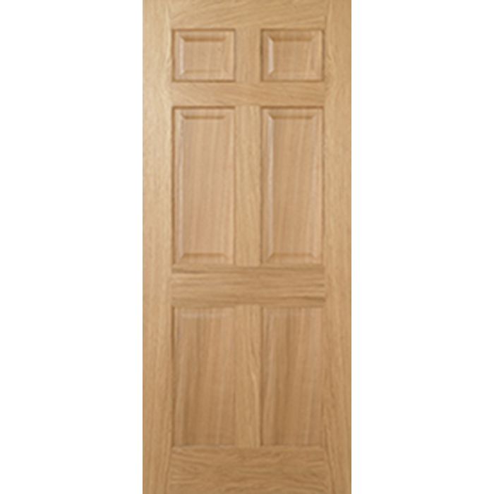 Regency Solid Core Internal Door - Prefinished - 6P Non Raised 1981 x 610mm Oak PFOREG24