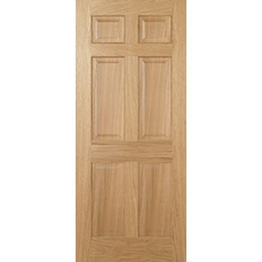 Regency Solid Core Internal Door - Prefinished - 6P Non Raised 1981 x 610mm Oak PFOREG24