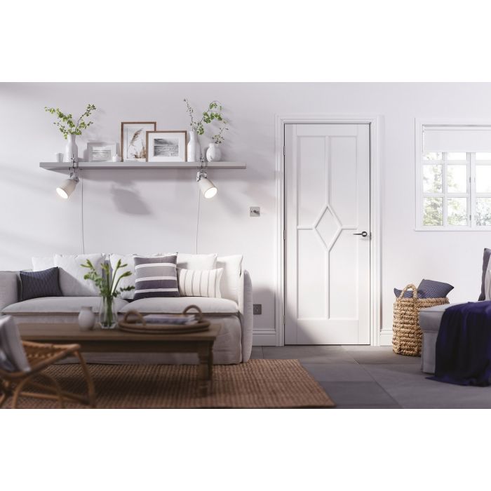 LPD Reims 5P Internal Fire Door 1981 x 762mm Primed White