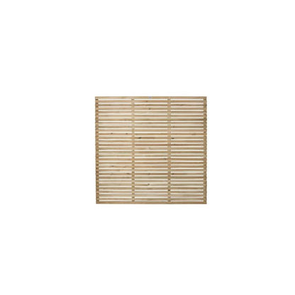Forest Contemporary Slatted Fence Panel 1.8m x 1.8m Treated Timber (Pack of 4)