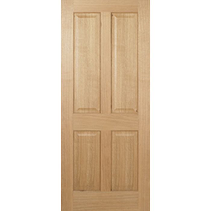 Regency Solid Core Internal Door - Unfinished - 4P 1981 x 711mm Oak OREG4P28