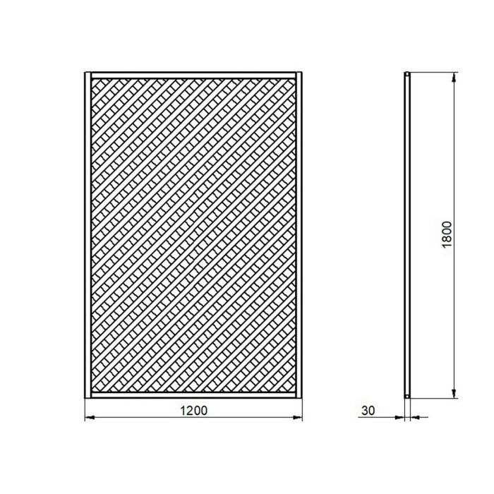 Forest Rosemore Lattice 1.8mtr x 1.2mtr Treated Timber (Pack of 5)