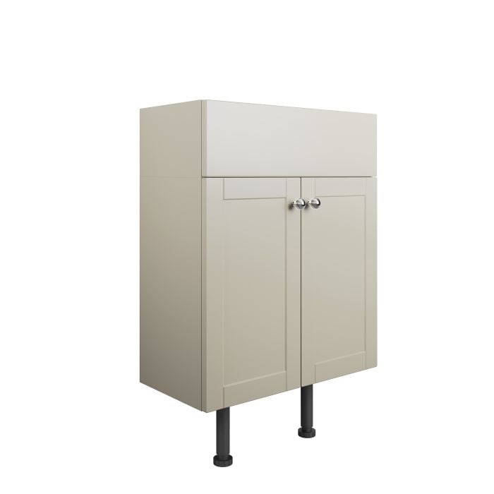 Axminster 2 Door Basin Unit (Basin Not Included) 600mm - Matt Latte