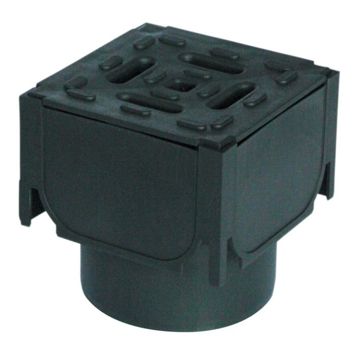 ACO Hexdrain Corner Unit with Black Plastic Grating