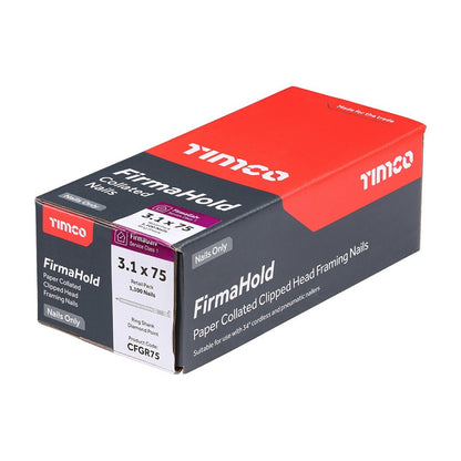 FirmaHold Ring Shank Firmagalv Nails 3.1 x 75mm (Box of 1100)
