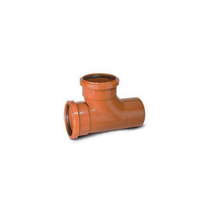 Polypipe 110mm Equal Junction Double Socket 87.5deg - Terracotta - UG424
