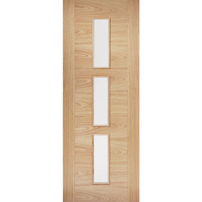 Sofia Solid Core Internal Door - Prefinished - 3L Clear Glazed 1981 x 762mm Oak OSOFIAGL30