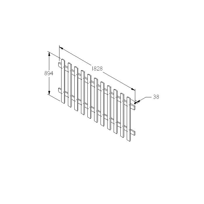 Forest Pale Picket Fence Panel 6ft x 3ft (1.83mtr x 0.9mtr) - Treated Golden Brown (Pack of 4)