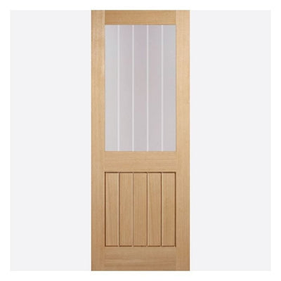Belize Solid Core Internal Glazed Door - Unfinished - 1981 x 762mm Oak OBELG30