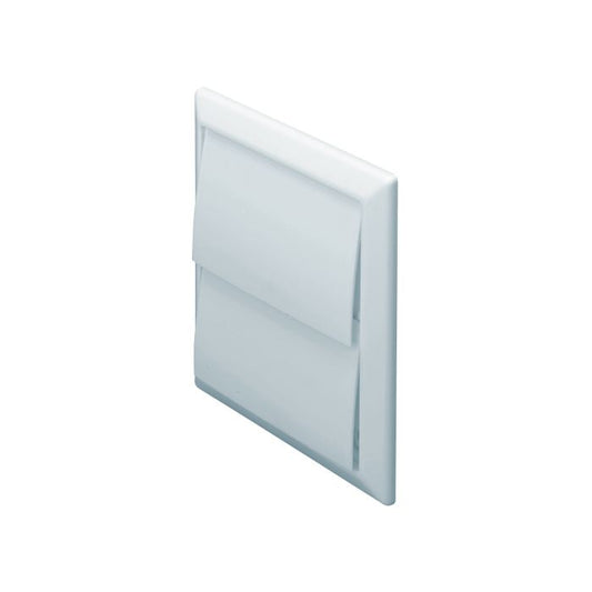 Domus 100mm Wall Outlets With Gravity Flaps (White)