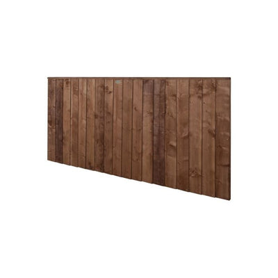 Forest Pressure Treated Closeboard Fence Panel 6ft x 3ft (1.83m x 0.92m) Brown - Pack of 3