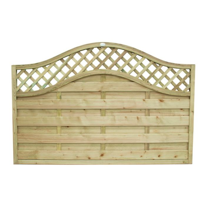 Forest Decorative Europa Prague Fence Panel 1.8m x 1.2m Treated Timber (Pack of 3)