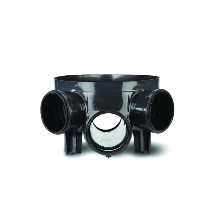 Polypipe Inspection Chamber Base Shallow Access - 320mm dia - Black - UG437