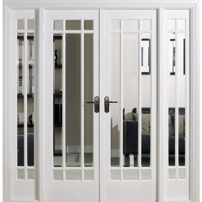 LPD Manhattan W6 Clear Bevelled Glazed Internal Room Divider Set 2031 x 1904mm Primed White